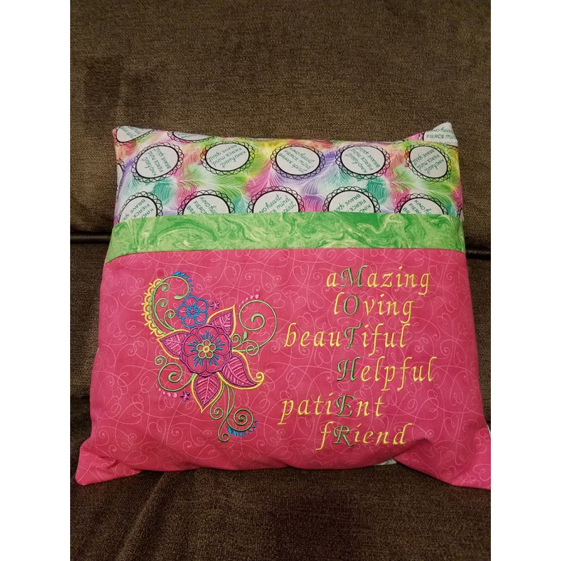 Mother Pillow Pink & Green