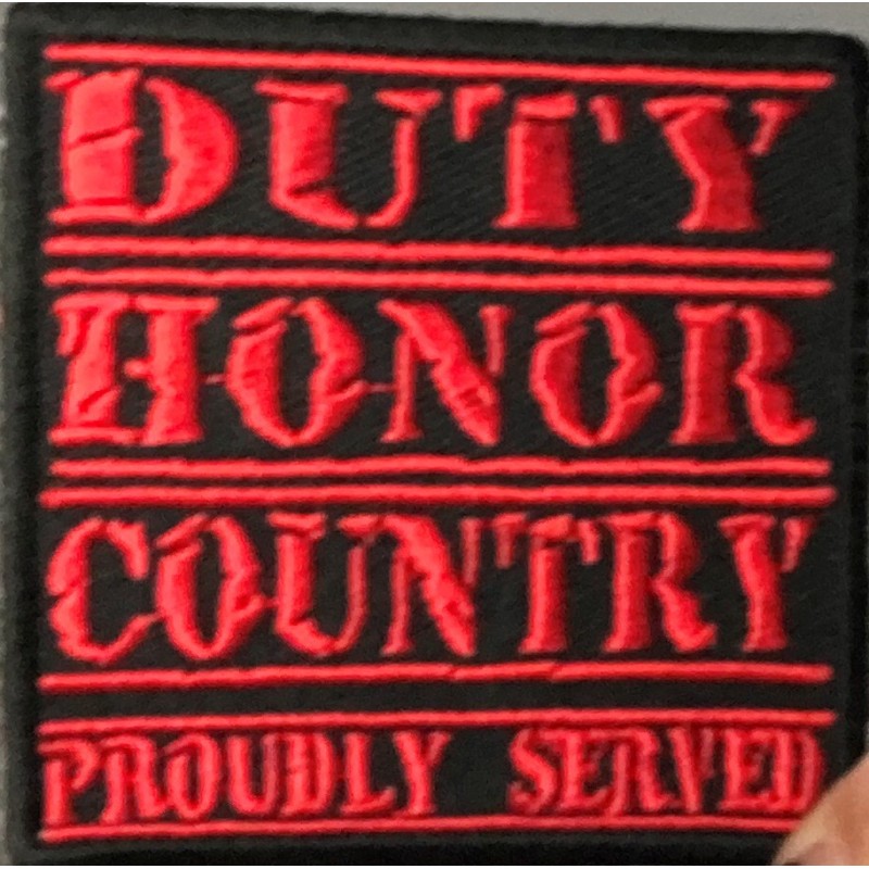 Duty Honor Country  (red)