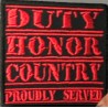 Duty Honor Country  (red)