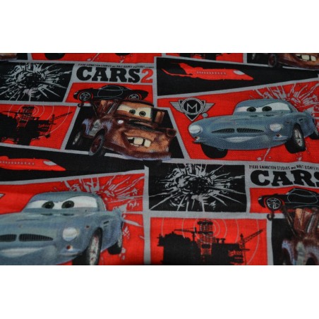 Cars II this Fabric is sold by the 1/4 Yard
