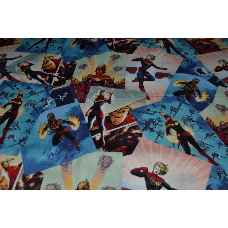 Captain Marvel sold by the 1/4 yard