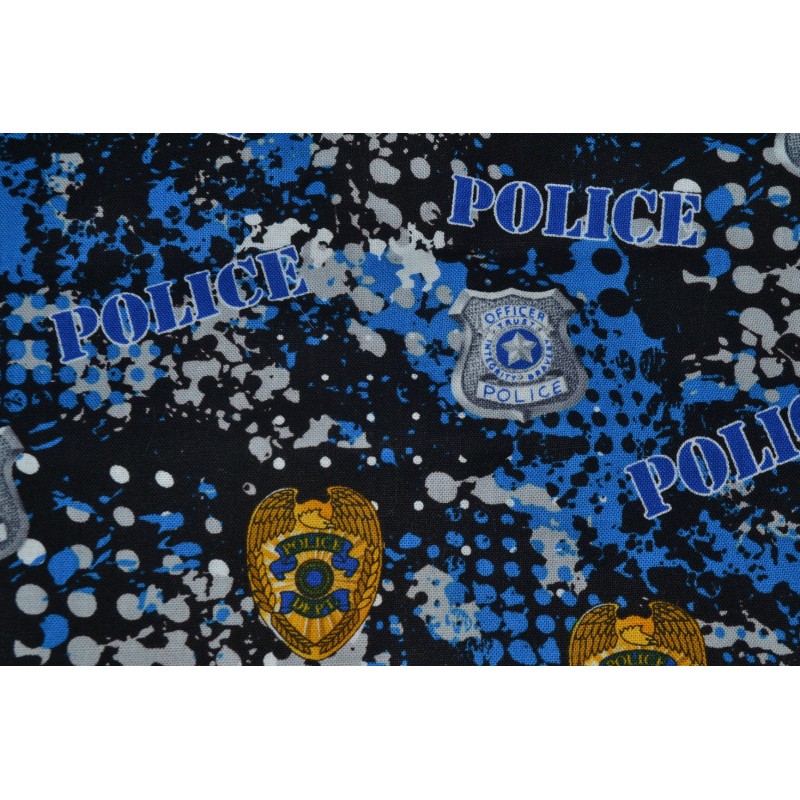 Geo Print Police Sold by the 1/4 yard