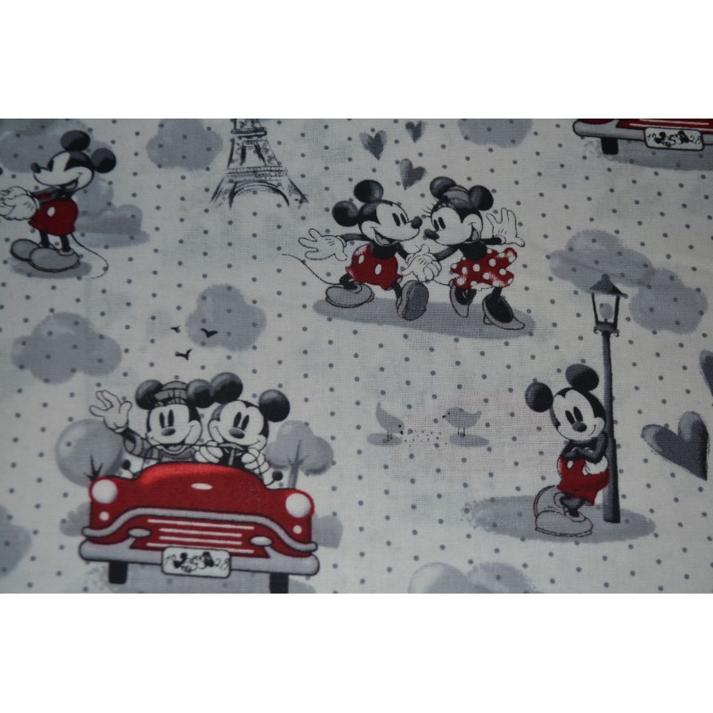 Mickey and Minnie Vintage Scenes of Romance Sold by the 1/4 yard