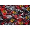 Chicago Blackhawk GEO Print this is sold by the 1/4 yard