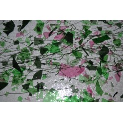 Pink Green Clear confetti